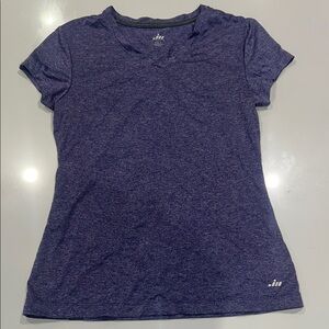 Women's Heathered Purple V-Neck Tee